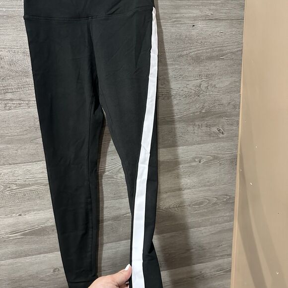 Victoria's Secret PINK High Waist Full Length Black Stripe Leggings S Small - Picture 3 of 6